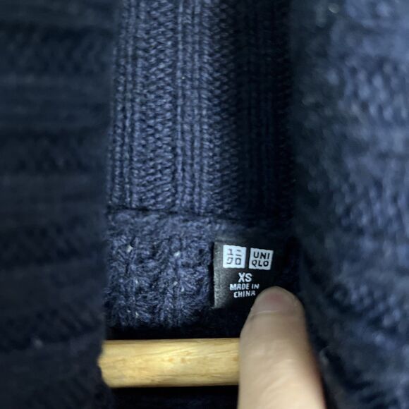 Uniqlo Women's Sz XS Long Sleeve Knit Pullover Turtleneck‎ Sweater Dress Black - Picture 3 of 10